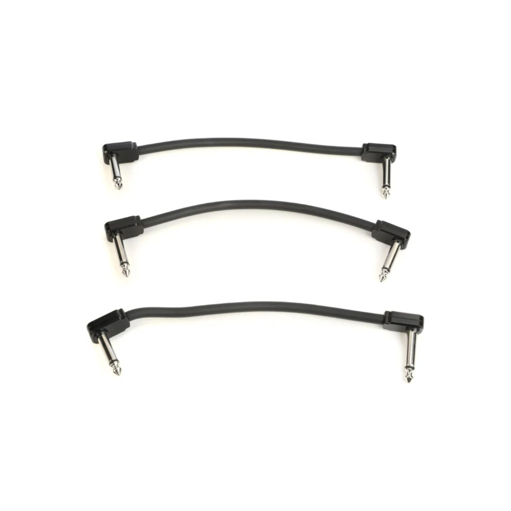ERNIE BALL P06444 PATCH CABLE FLEX 6'' BLACK PACK X3 - Imagen 2