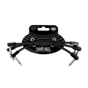 ERNIE BALL P06444 PATCH CABLE FLEX 6'' BLACK PACK X3