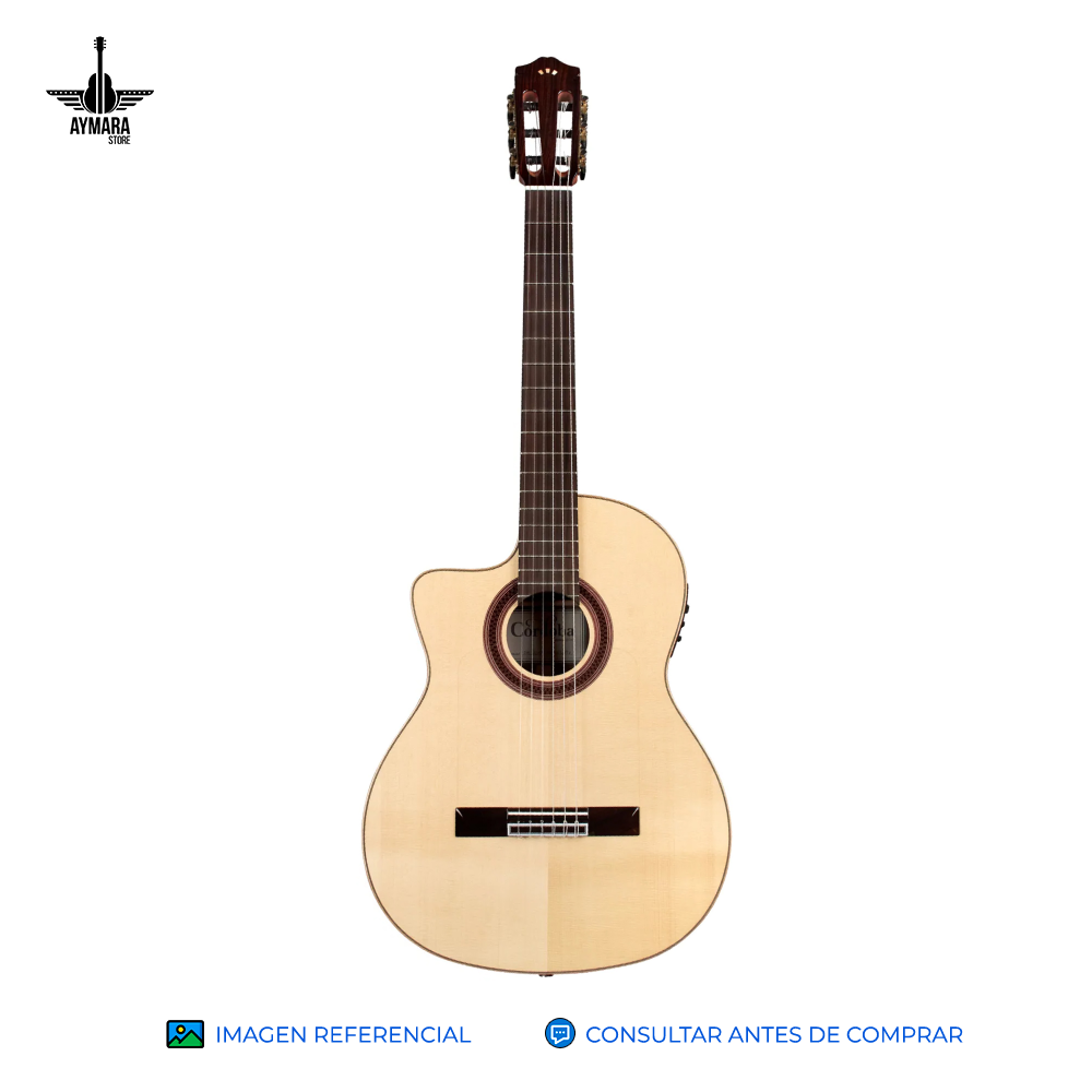 CORDOBA 99‑752‑0080 GK STUDIO NEGRA GUITARRA ELECTROACUSTICA LEFTY SPRUCE ROSEWOOD ZURDA