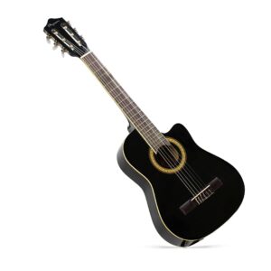 GUITARRA ACUSTICA AYMARA CUERDAS NYLON 1/2 COLOR NEGRO C/FUNDA