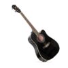 GUITARRA ELECTROACUSTICA JUMBO CON SISTEMA Y AFINADOR NEGRO C/FUNDA