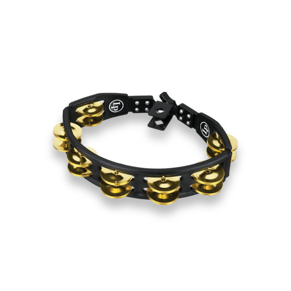 LATIN PERCUSSION LP175 CYCLOPS MOUNTED TAMBOURINE BRASS BLACK PANDERETA MONTADA