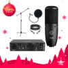 ARTURIA MINIFUSE 1 BK  AKG P120 MICROFONO CONDENSADOR DE ESTUDIO (ATRIL DE MICROFONO , POPFILTER , CABLE 2M)