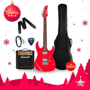 IBANEZ GRX120SP VRD PACK GUITARRA ELECTRICA + MARSHALL MG10G-E AMPLIFICADOR 10W (INCLUYE ACCESORIOS: FUNDA, CABLE, CORREA, PUA)
