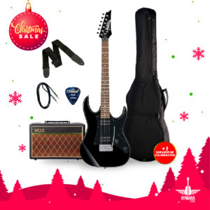 IBANEZ GRX20 BKN PACK GUITARRA ELECTRICA IBANEZ + VOX PATHFINDER AMPLIFICADOR 10W (INCLUYE ACCESORIOS: FUNDA, CABLE, CORREA, PUA)