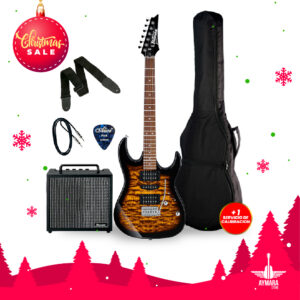 IBANEZ GRX70QA SB PACK GUITARRA ELECTRICA + IBANEZ IBZ10GV2-T AMPLIFICADOR 10W (INCLUYE ACCESORIOS: FUNDA, CABLE, CORREA, PUA)