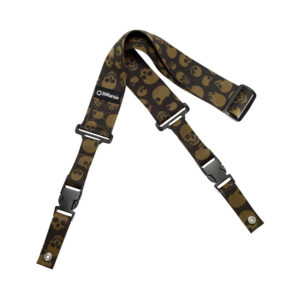 DIMARZIO DD2200MGSK CLIPLOCK GUITAR STRAP MILITARY GREEN SKULL