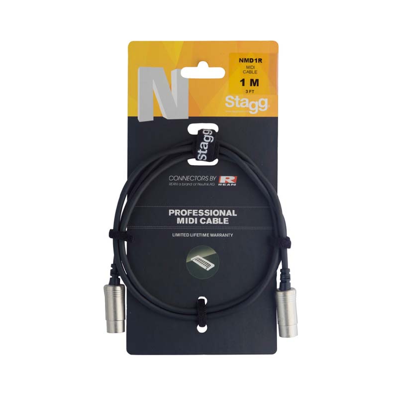 STAGG NMD1R CABLE MIDI DE 1 METRO SERIE N