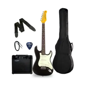 JT-30-BK-A-U + MCALLISTER EGA15 AMPLIFICADOR DE GUITARRA ELECTRICA 15W (INCLUYE ACCESORIOS: FUNDA, CABLE, CORREA, PUA)