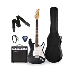 JT-300-BK-A-U + FREEMAN GA-20RT AMPLIFICADOR COMBO GUITARRA 15W (INCLUYE ACCESORIOS: FUNDA, CABLE, CORREA, PUA)