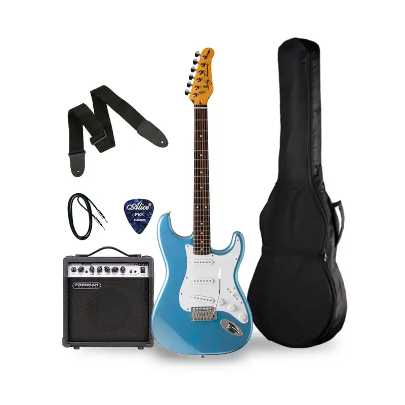 JT-300-LPB-A-U + FREEMAN GA-20RT AMPLIFICADOR COMBO GUITARRA 15W (INCLUYE ACCESORIOS: FUNDA, CABLE, CORREA, PUA)