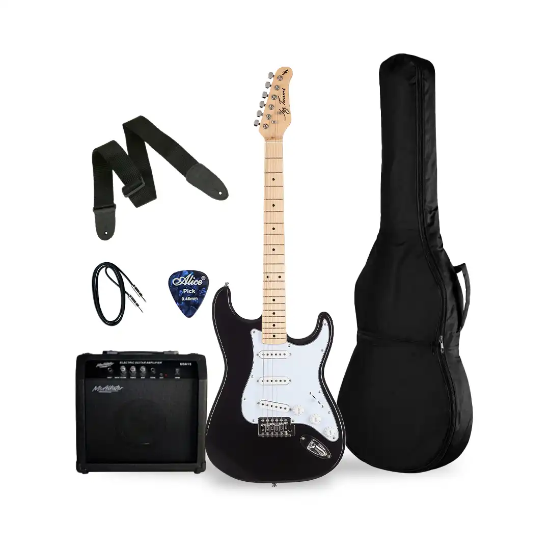 JT-300M-BK-M-U + MCALLISTER EGA15 AMPLIFICADOR DE GUITARRA ELECTRICA 15W (INCLUYE ACCESORIOS: FUNDA, CABLE, CORREA, PUA)